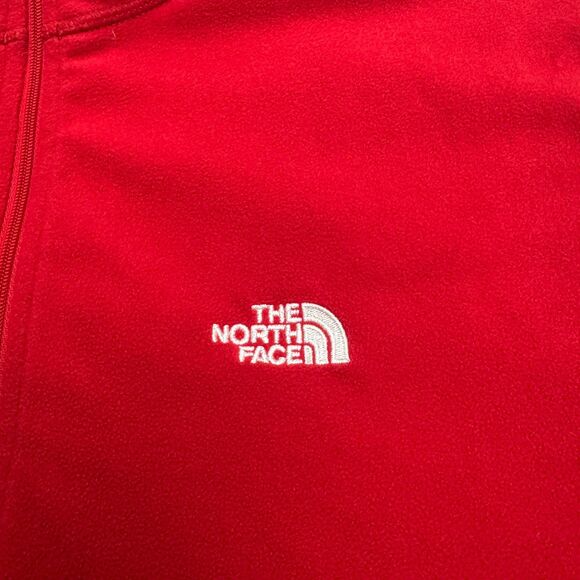 The North Face TKA 100 1/4 Zip Fleece Jacket Mens XL Red Mock Neck Outdoor Hike - Picture 4 of 14